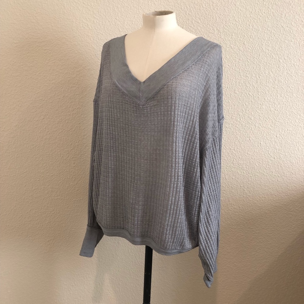 Free People waffle knit top